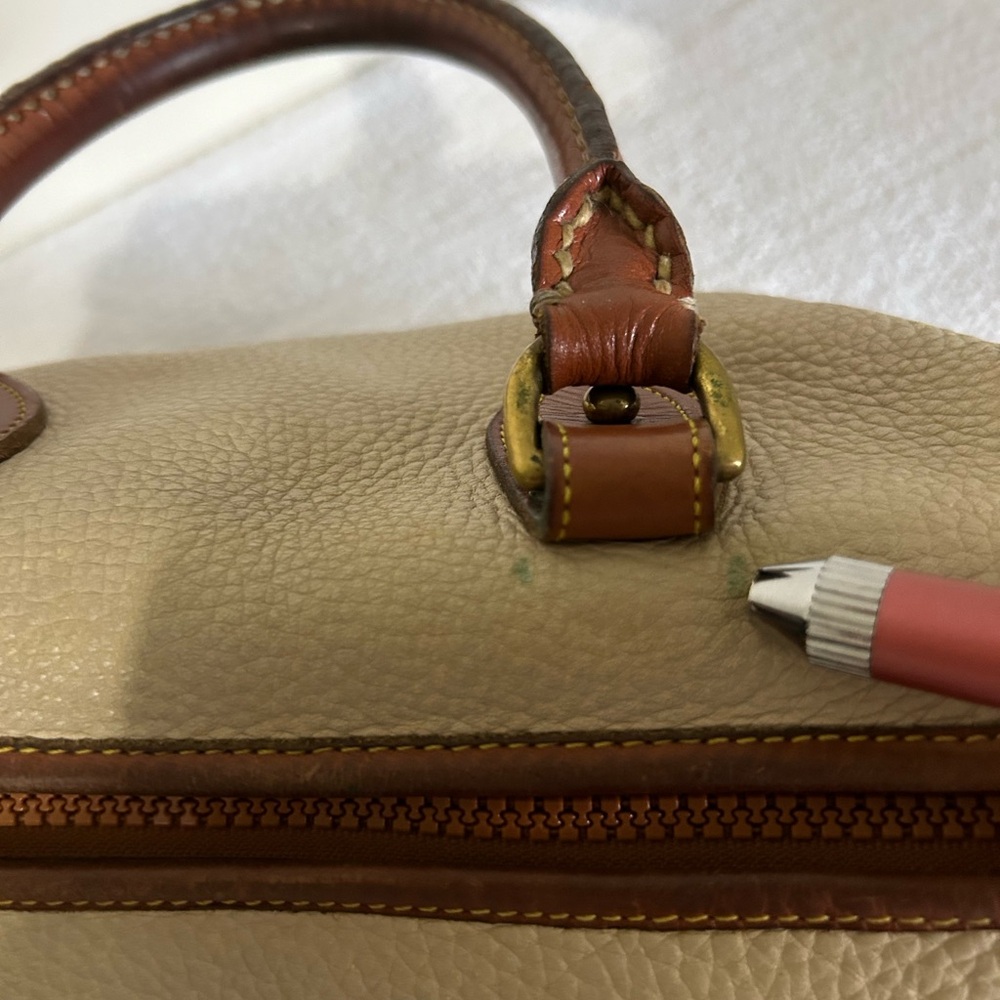 Dooney & Bourke Cream and Brown Satchel - Picture 2 of 7